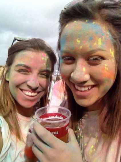 Running, throwing paint and drinking beer is pretty different